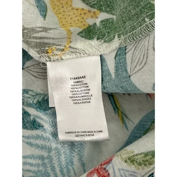Molly Bracken Dress‎ Medium Jungle Tropical Print Multicolor Cotton Mini Tassel - Picture 7 of 8